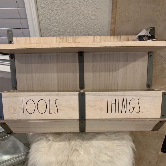 Rae Dunn Tools and Things Shelf